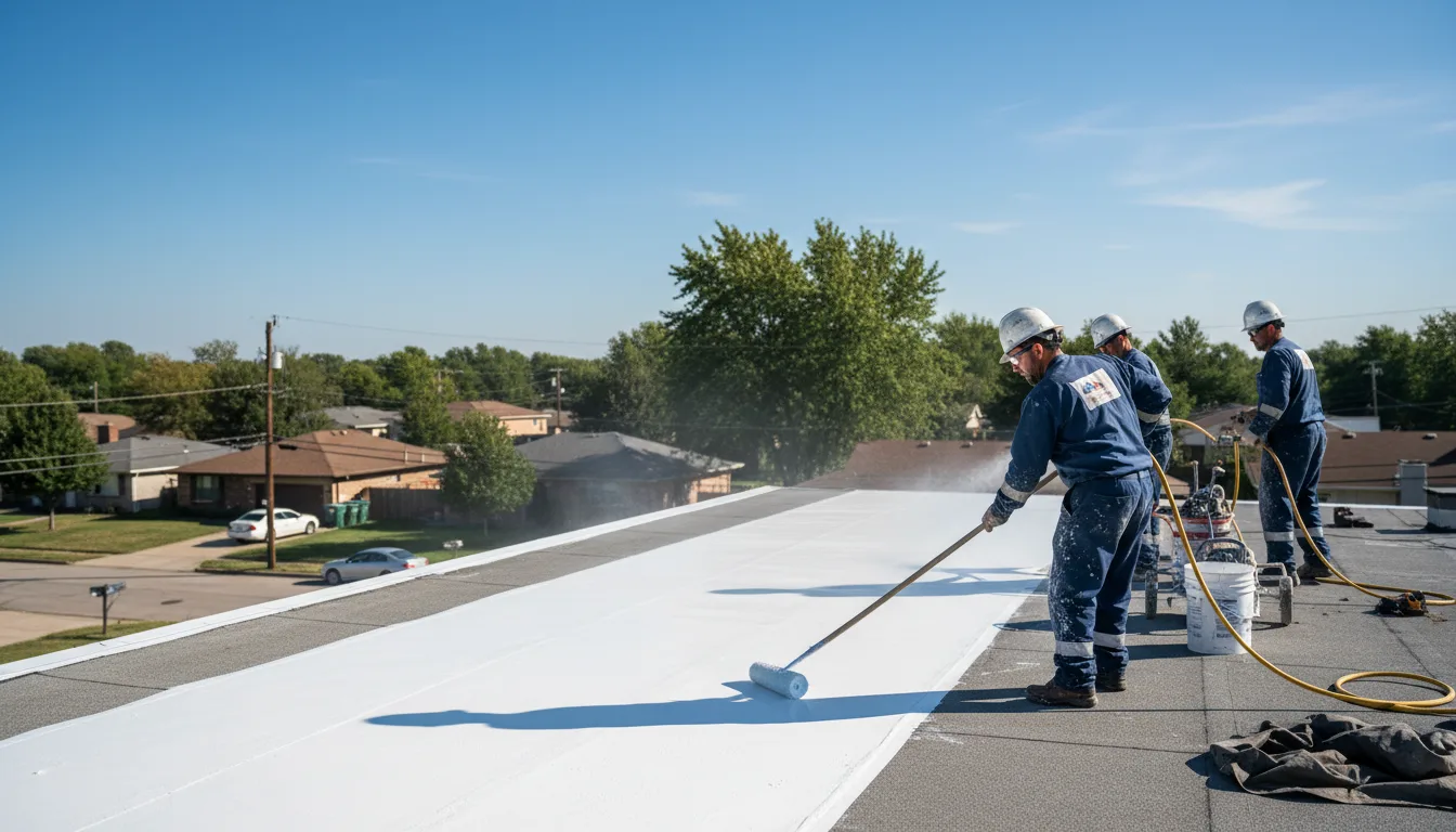 Commercial roof coating in Skiatook, OK near me